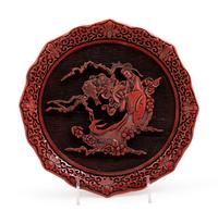 A Chinese Red Lacquer Plate