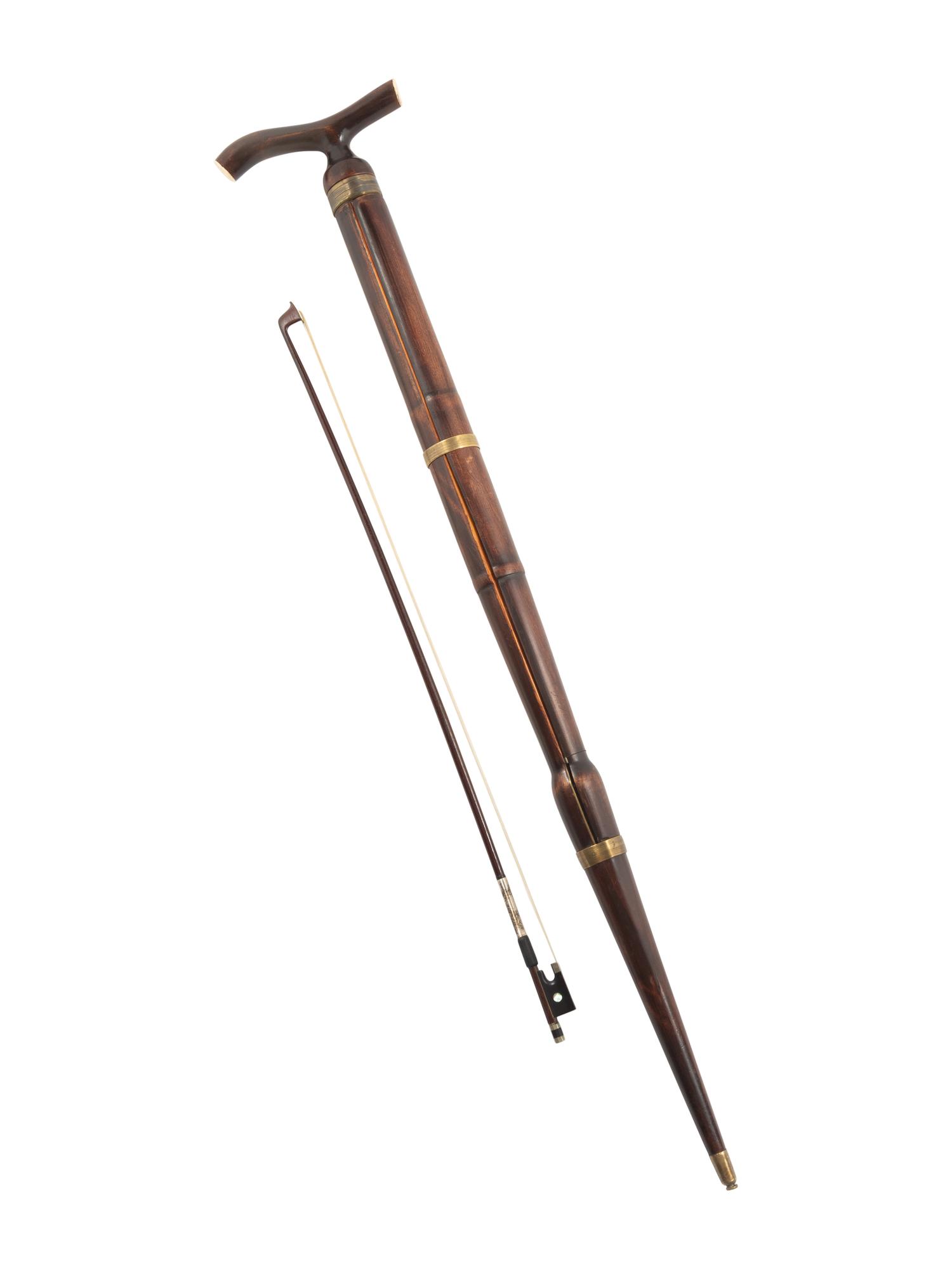 A Silver-Mounted Violin Cane