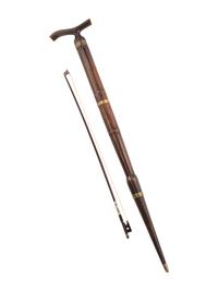 A Silver-Mounted Violin Cane