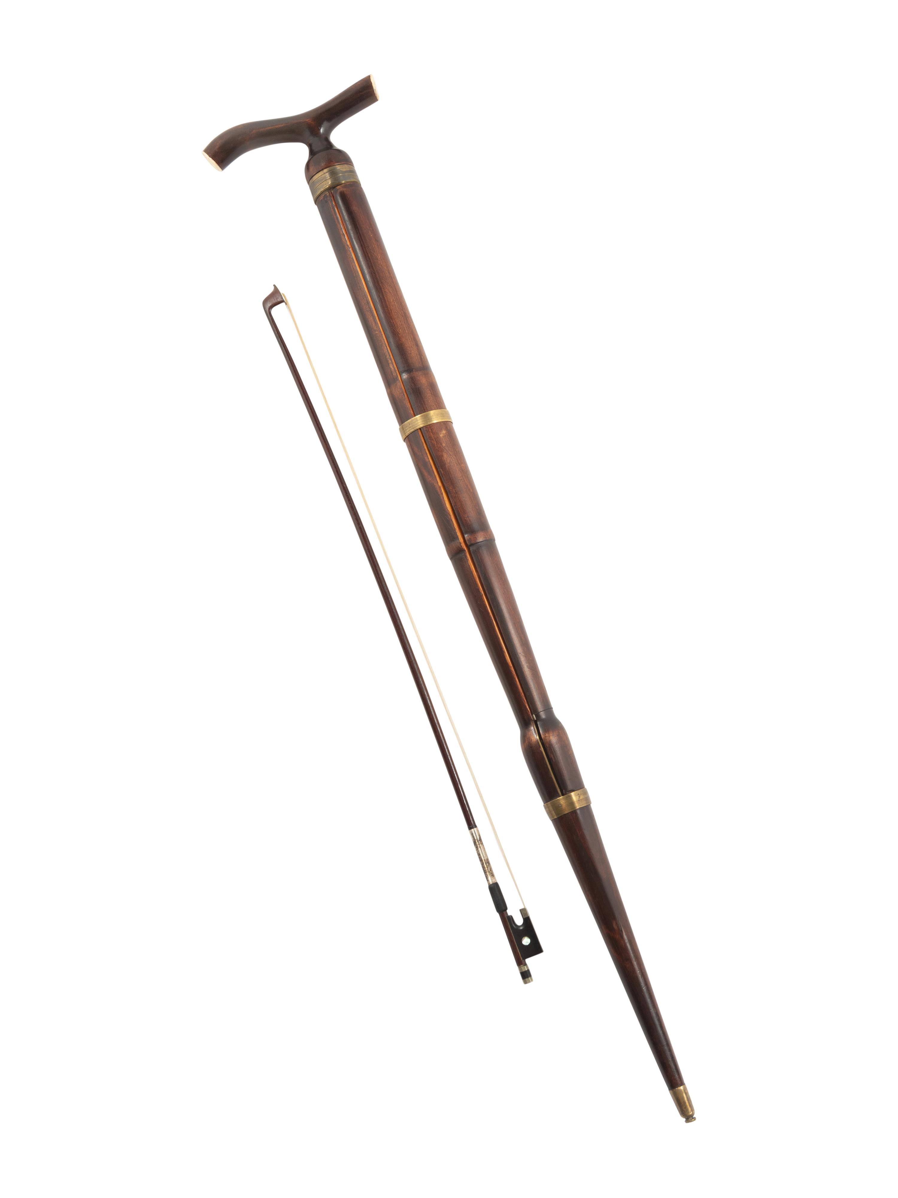 A Silver-Mounted Violin Cane