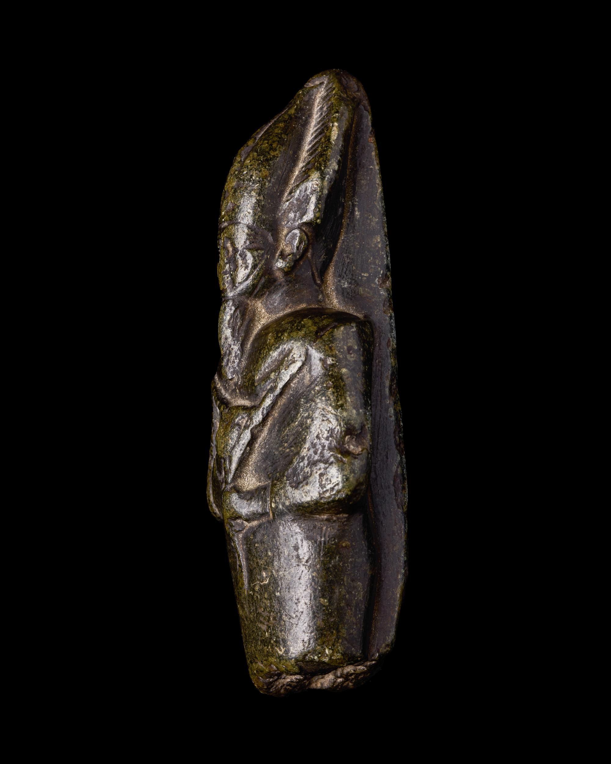 An Egyptian Serpentine Osiris Fragment