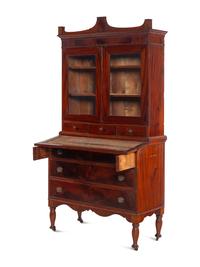 A Federal Style Mahogany Secretary Bookcase