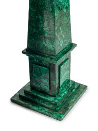 A Pair of Malachite Obelisks