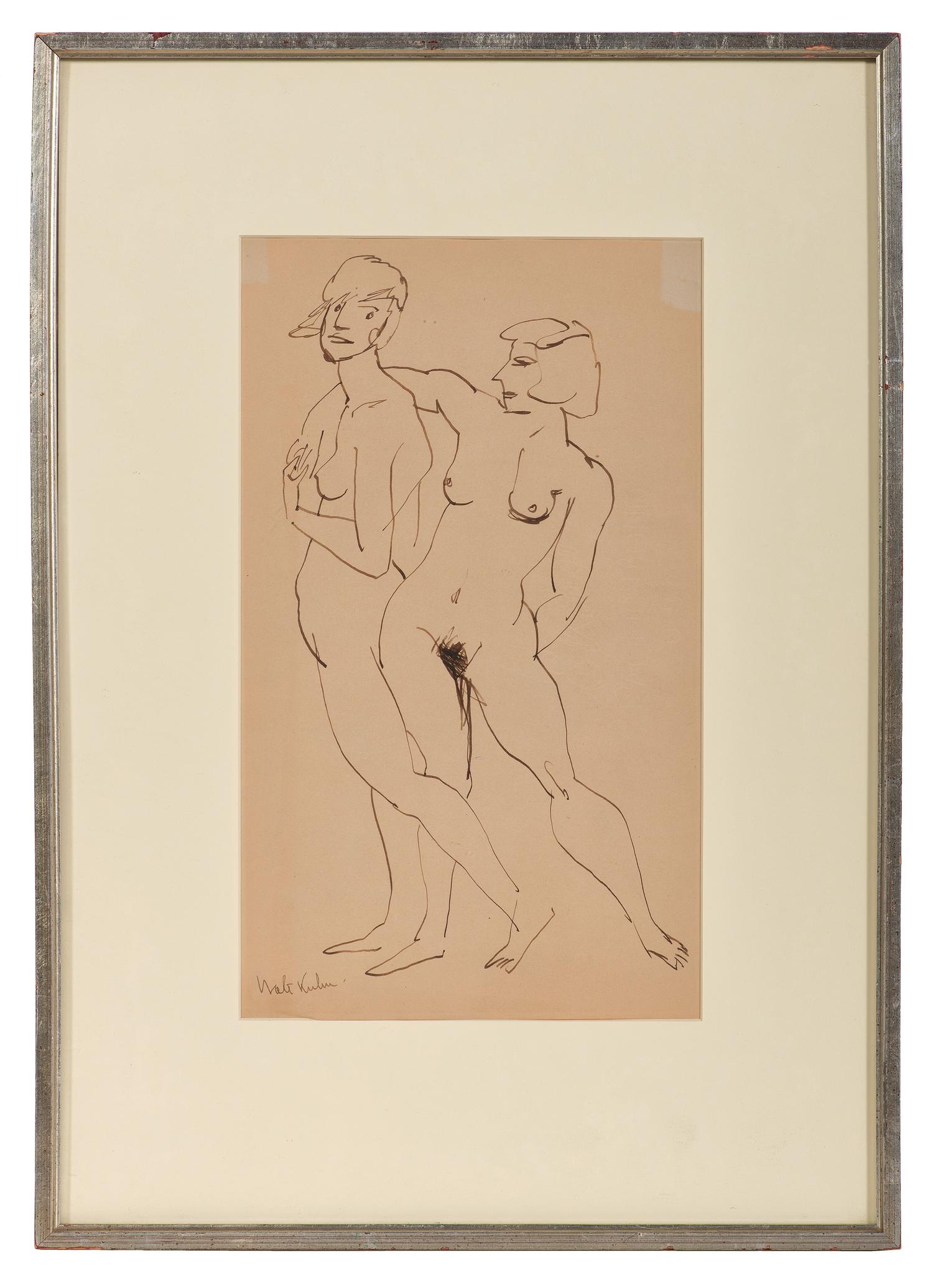 Two Nude Women Standing