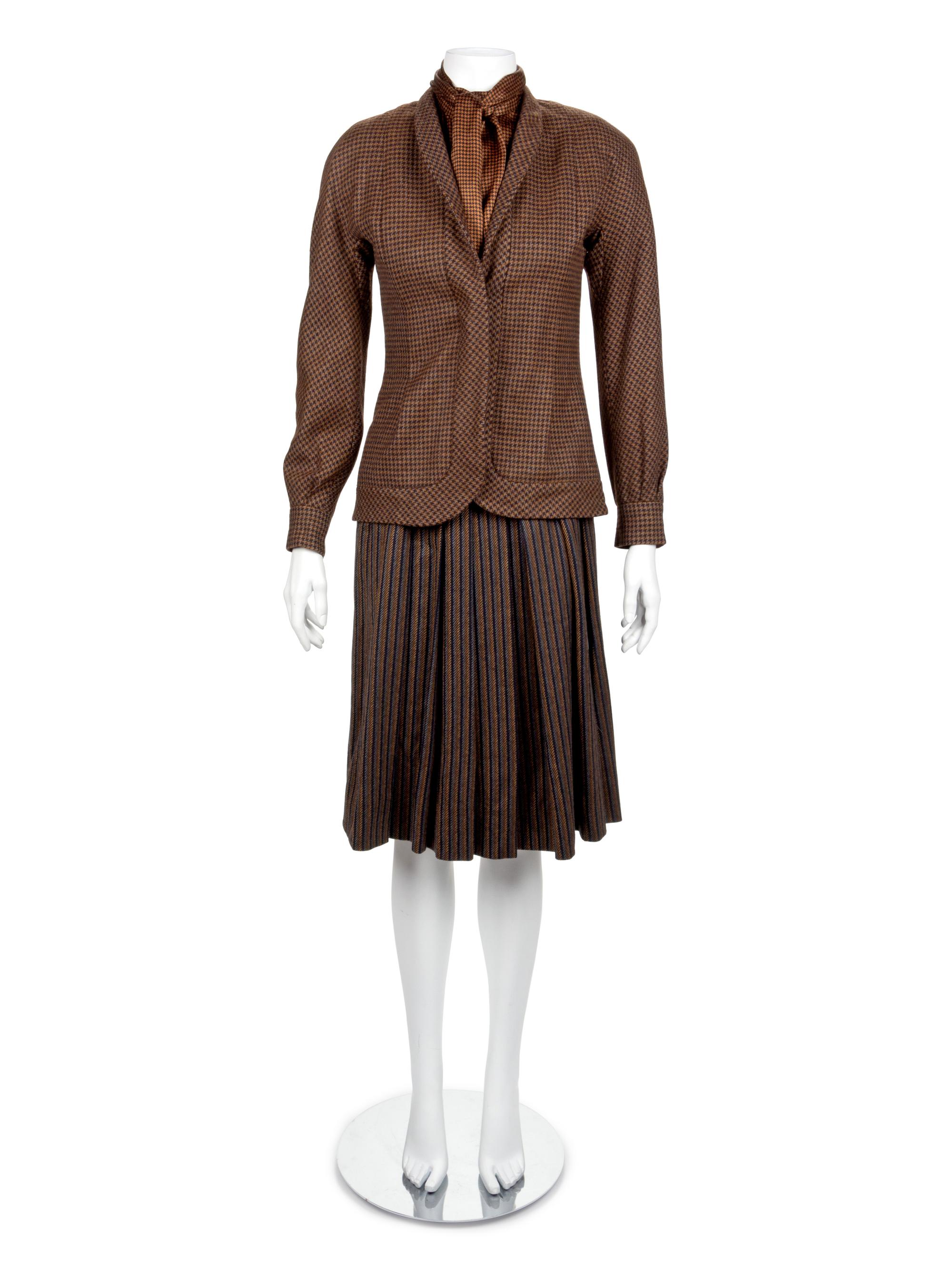 Nina Ricci Wool Skirt Suit, 1980-90s