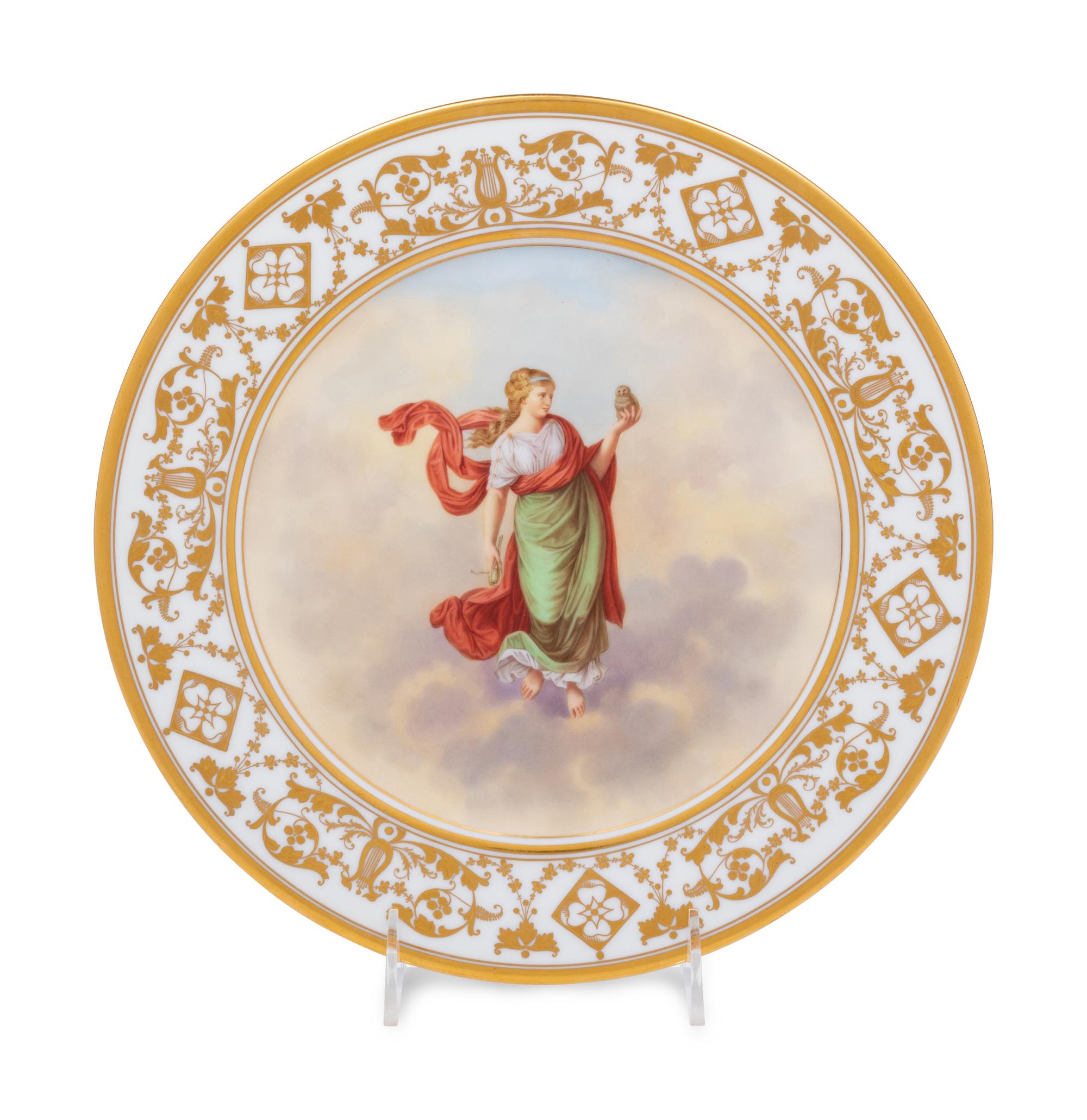 A Set of Twelve Dresden Porcelain Cabinet Plates