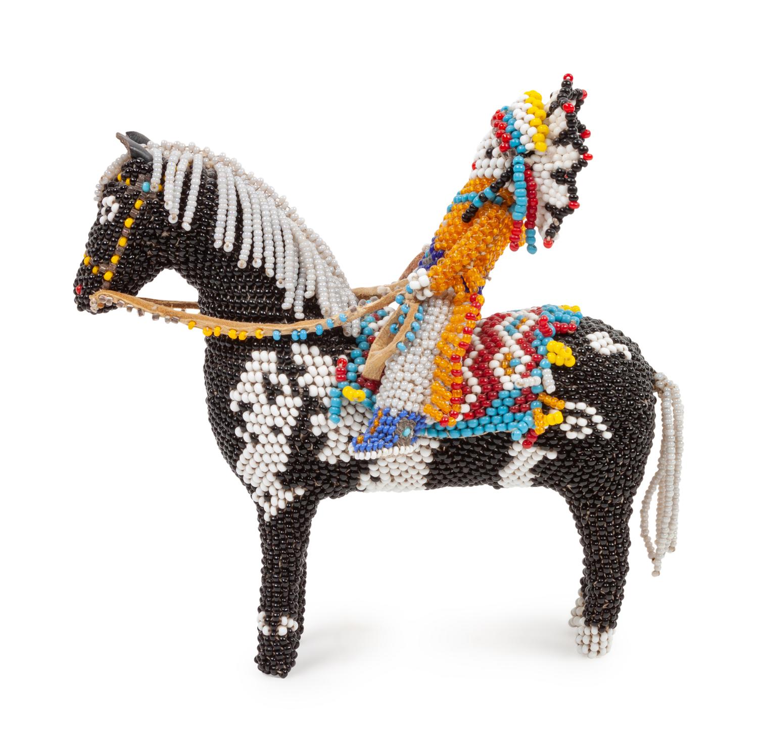 Zuni Beaded Warrior on Horseback