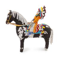 Zuni Beaded Warrior on Horseback