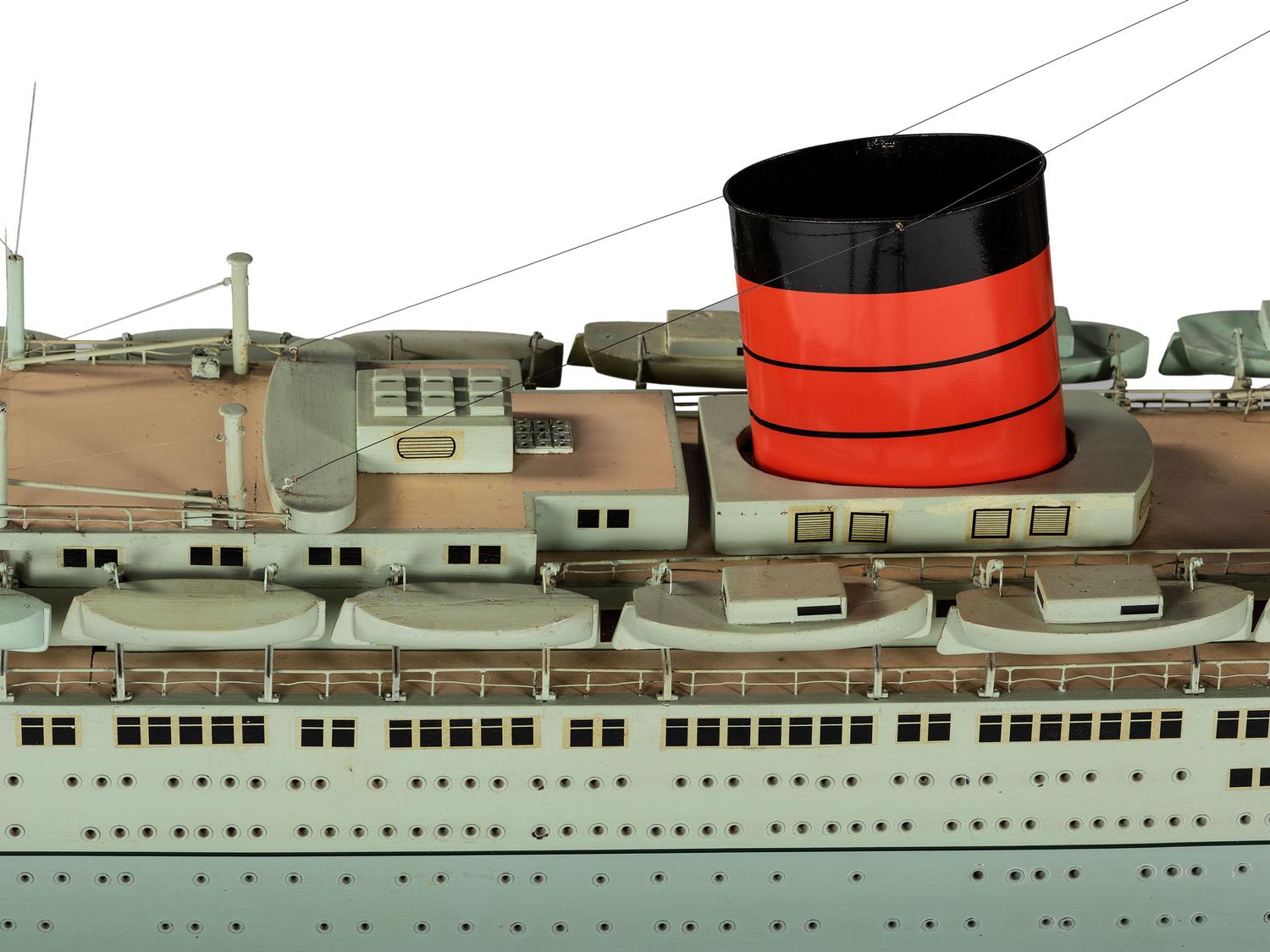 A Scale Model of the RMS Caronia Cunard Ocean Liner