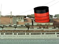 A Scale Model of the RMS Caronia Cunard Ocean Liner