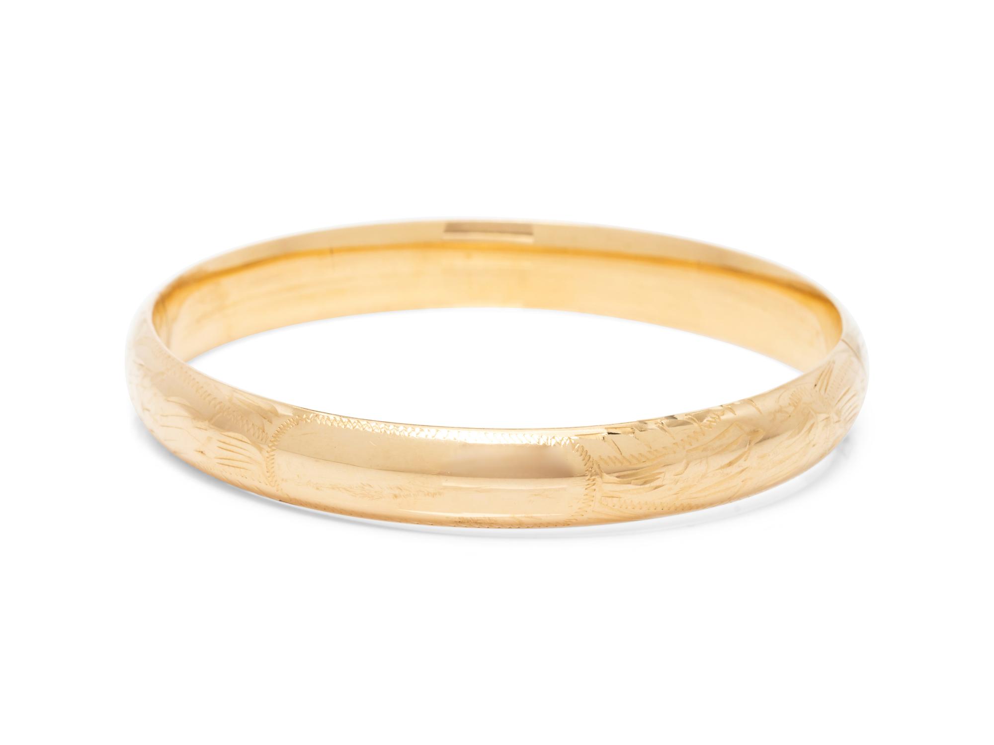 YELLOW GOLD BANGLE BRACELET