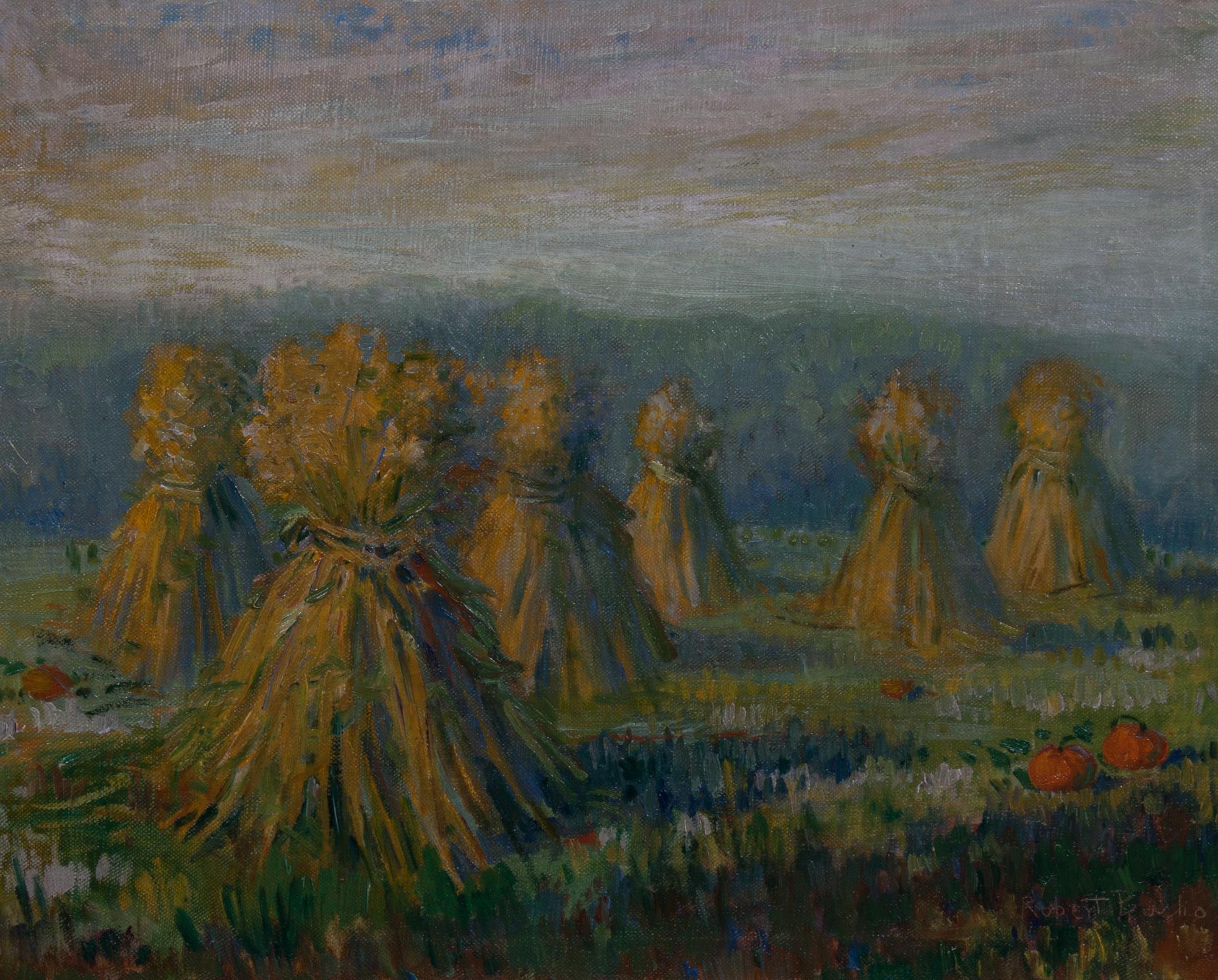 Robert Prucha, (American, early 20th century), Haystacks