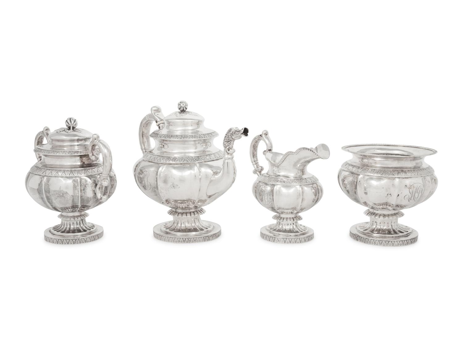 An American Coin Silver Four-Piece Tea Service