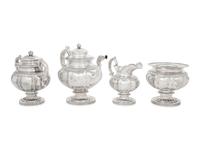 An American Coin Silver Four-Piece Tea Service