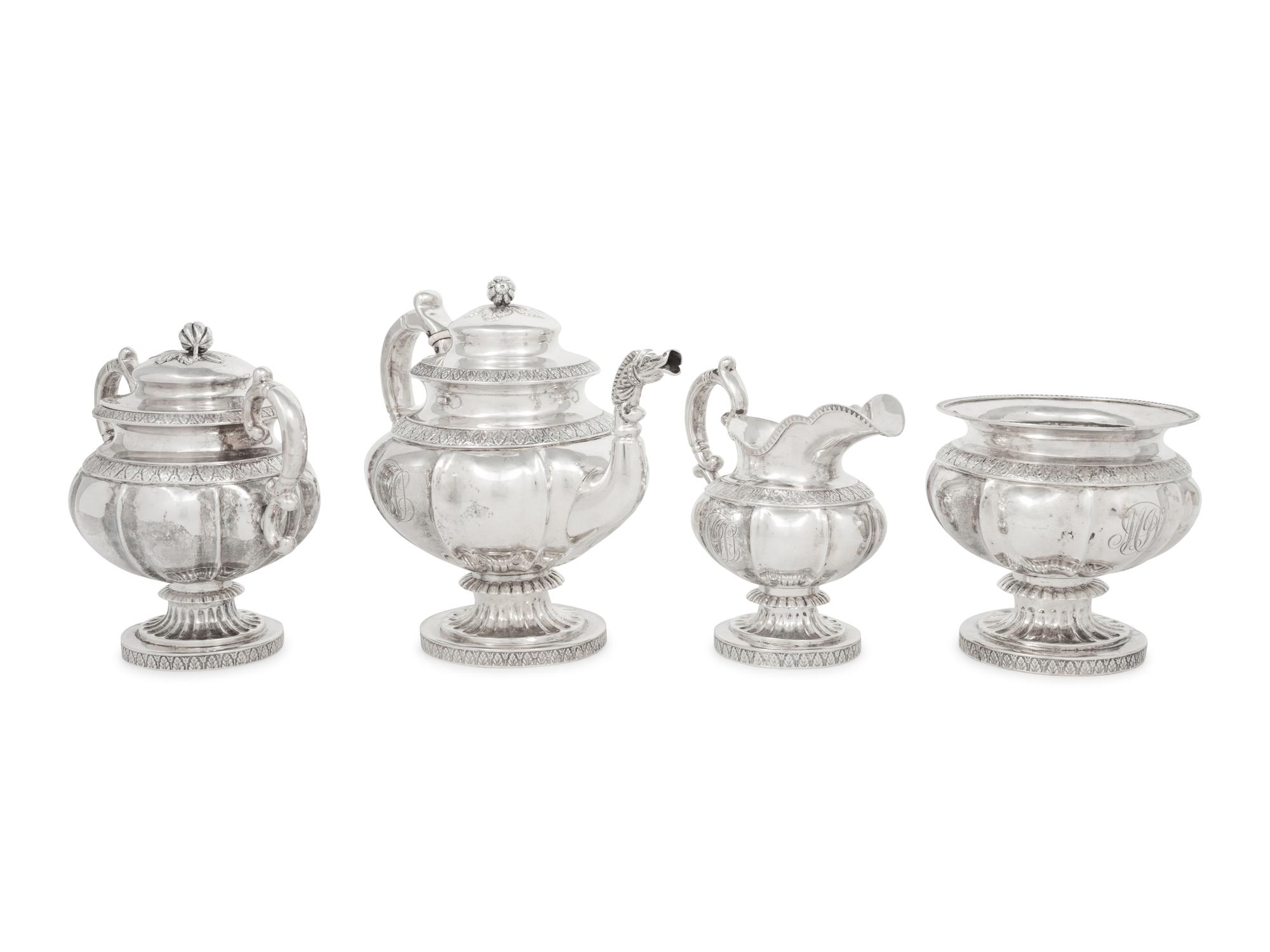 An American Coin Silver Four-Piece Tea Service