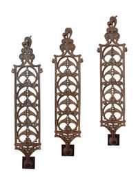 A Set of Three Cast Iron Baluster from the Lieter II Building by WIlliam Lebaron Jenn 6.5" W x 13" D x 62.5" H — United States, Circa 1891