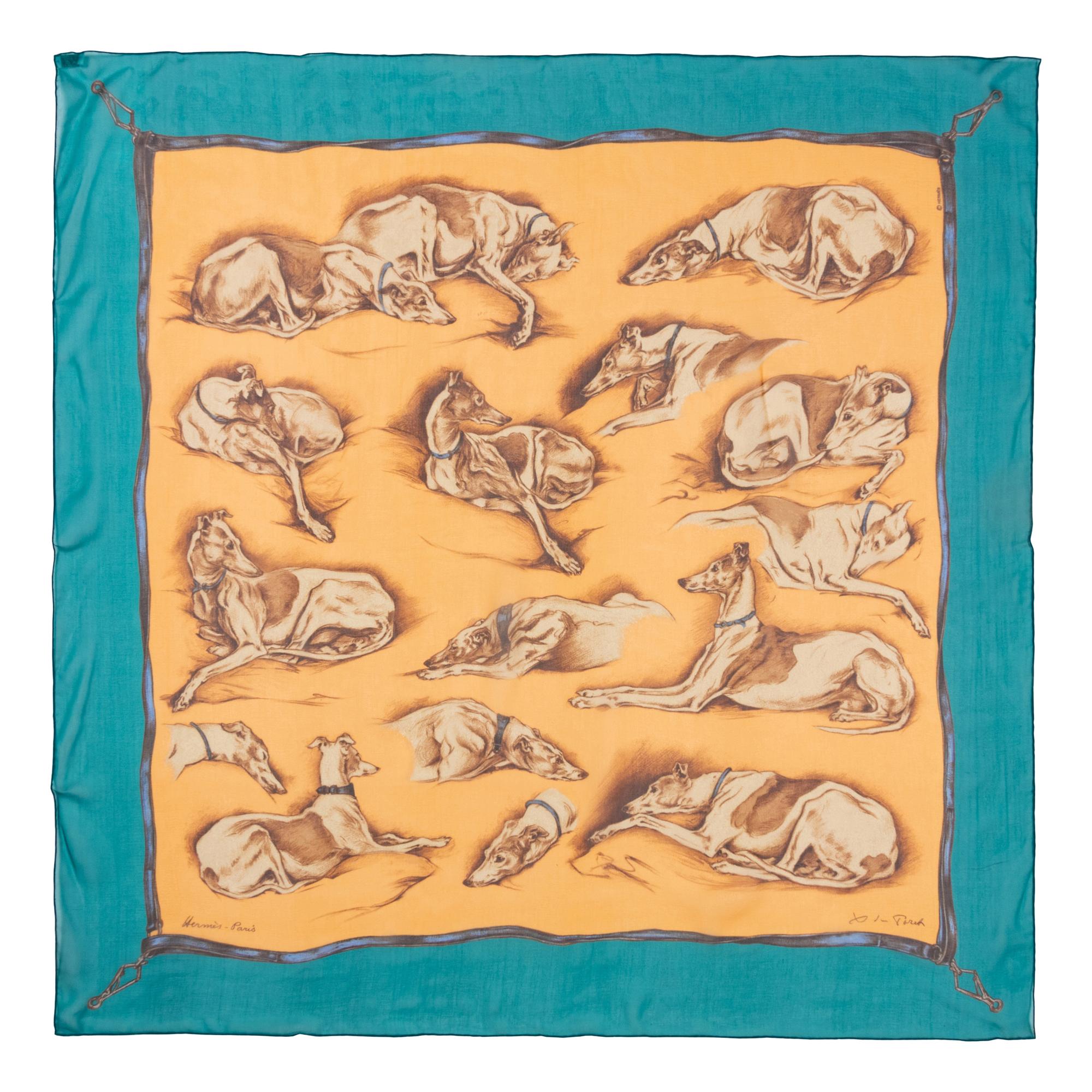 Three Hermès 90cm Silk Chiffon Scarves
