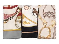 Three Hermès 90cm Silk Scarves