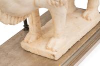 A Pair of Carved Marble Camels