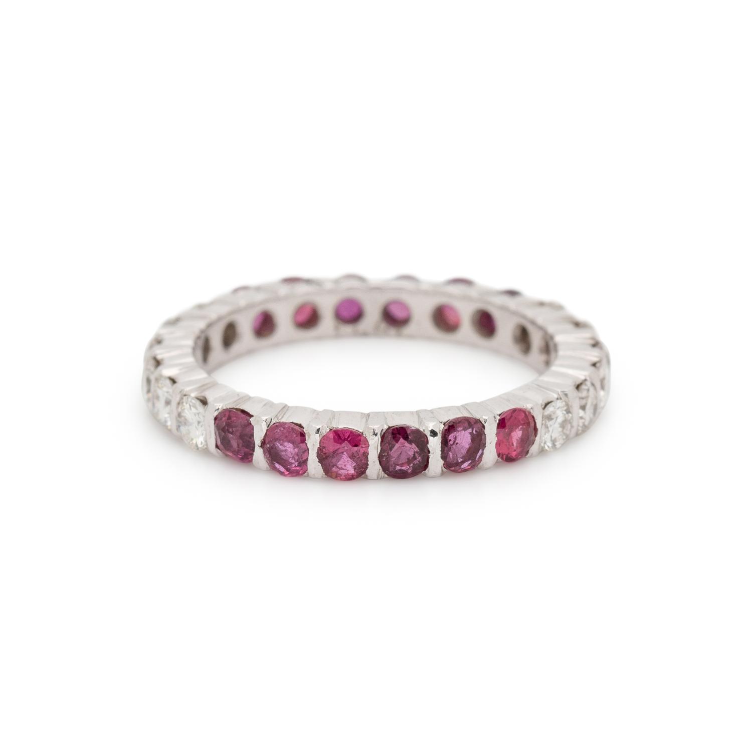 DIAMOND AND RUBY ETERNITY BAND
