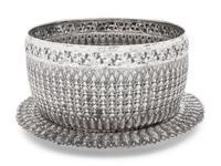 A Southeast Asian Silver Center Bowl and Underplate