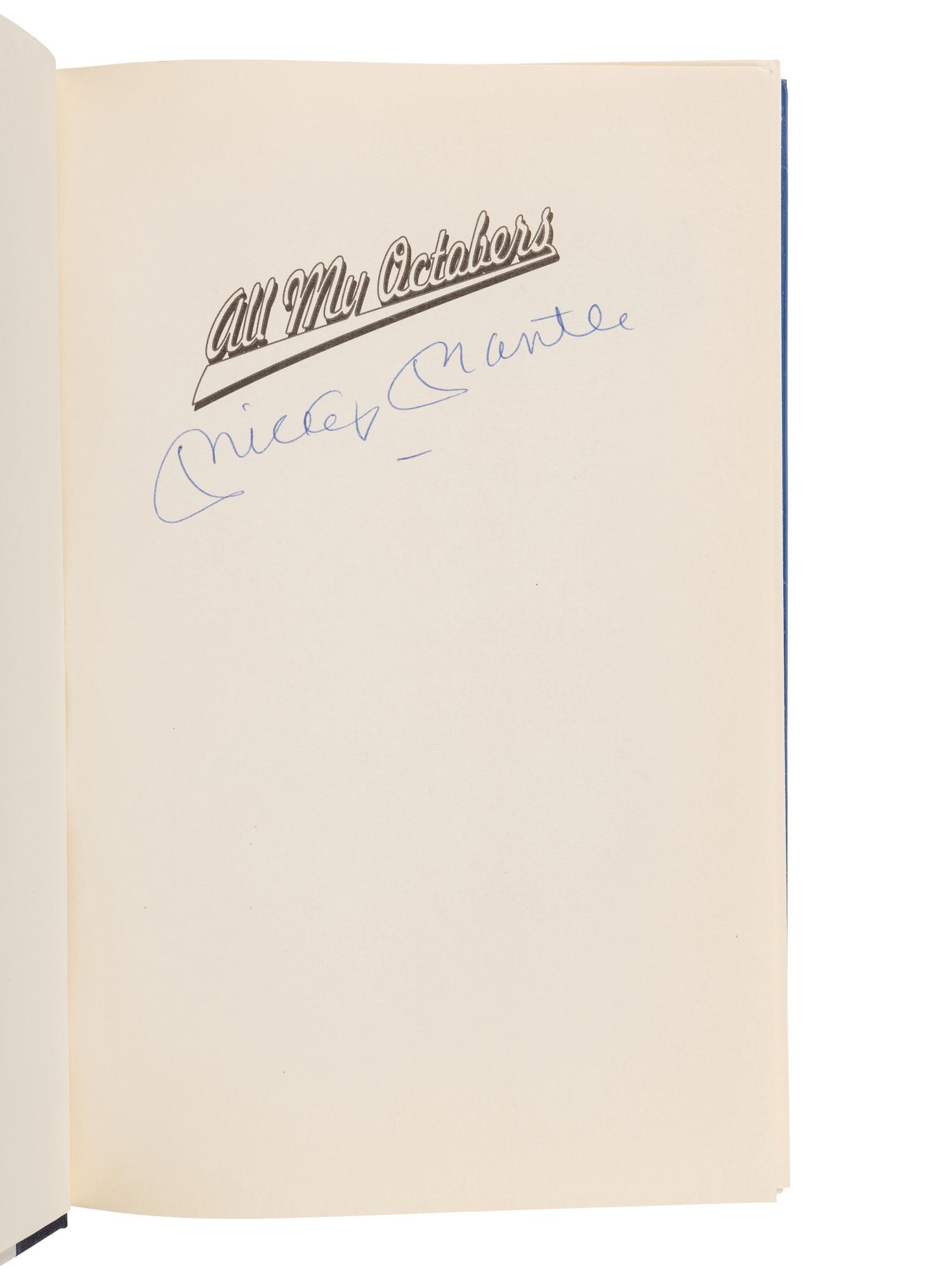 A Group of New York Yankees Items Including Mickey Mantle Signed Autograph,