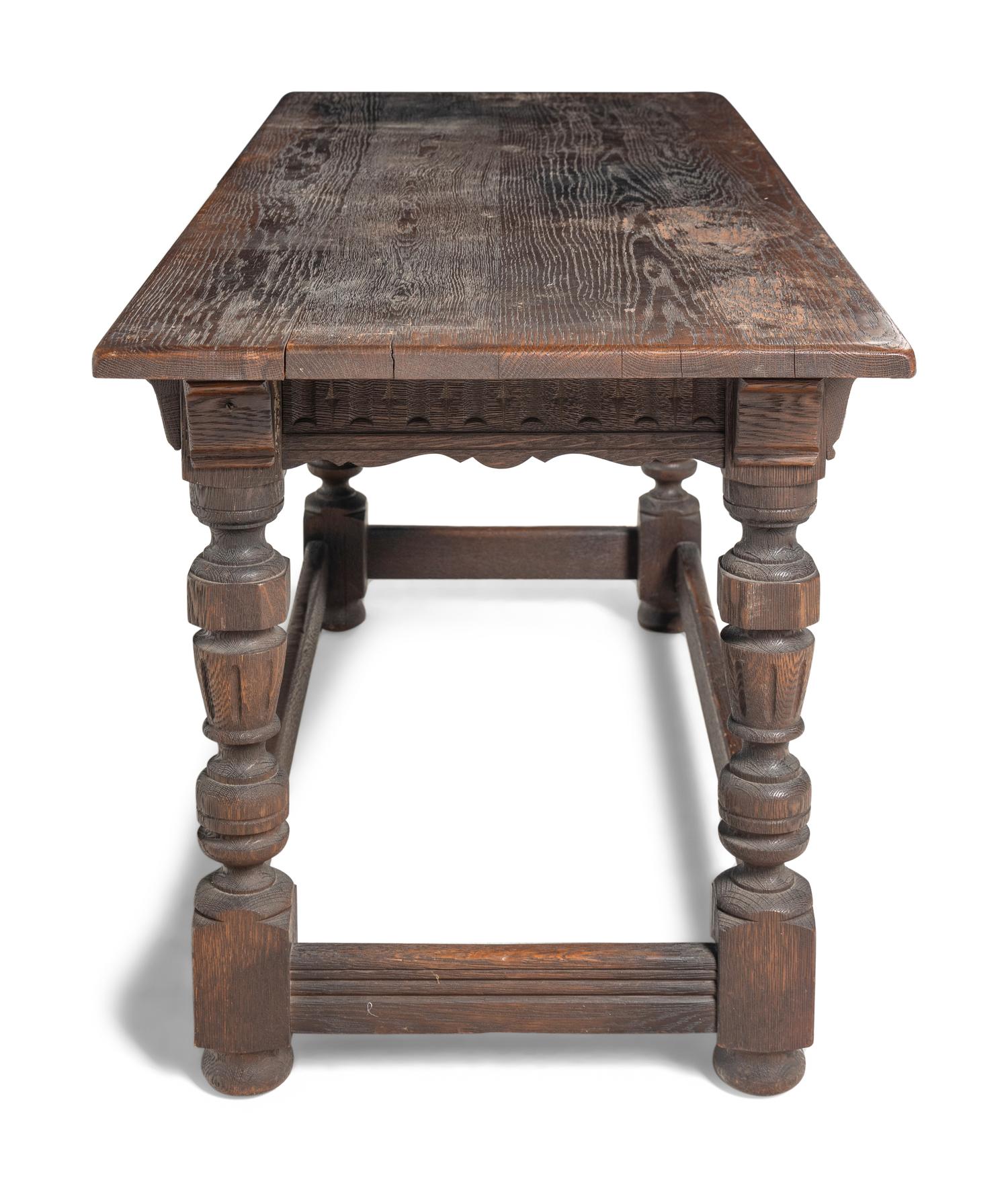 A Renaissance Revival Carved Oak Library Table