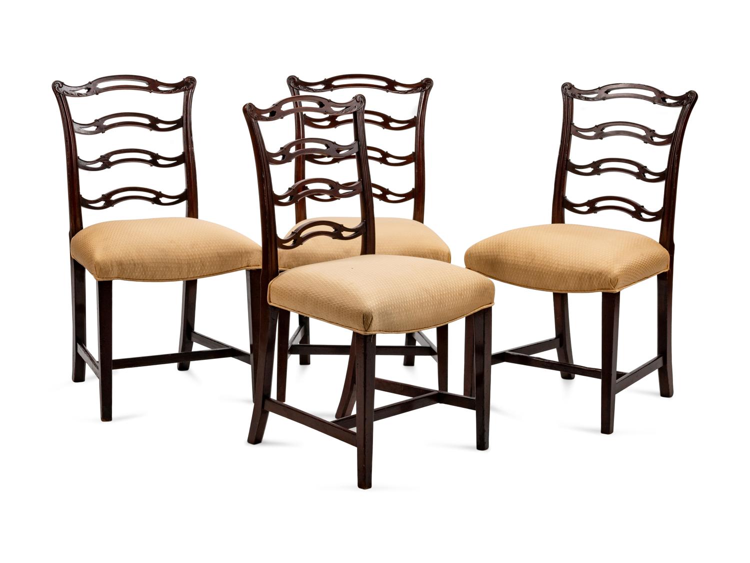 A Set of Ten George III Mahogany Dining Chairs
