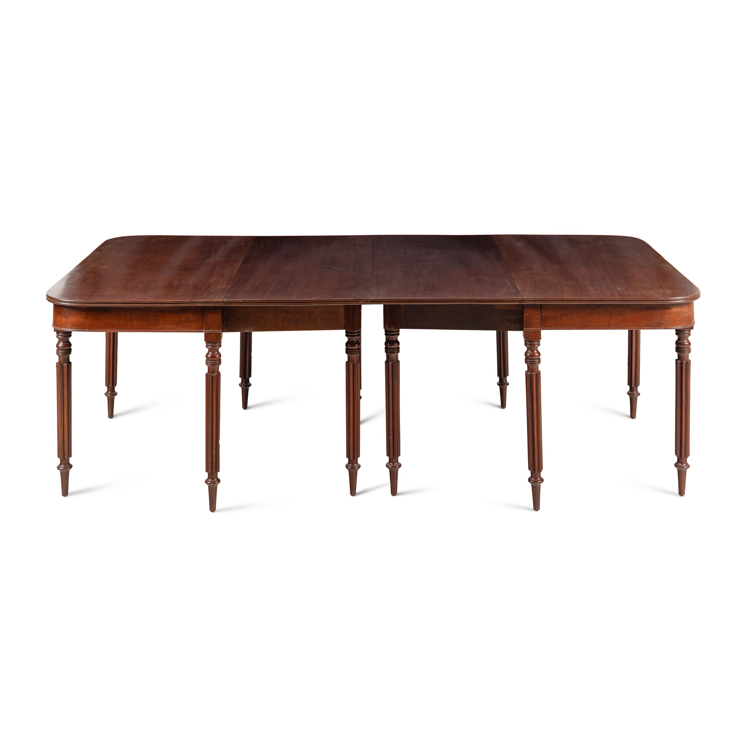 A Pair of Mahogany Convertible Console Tables and Dining Table