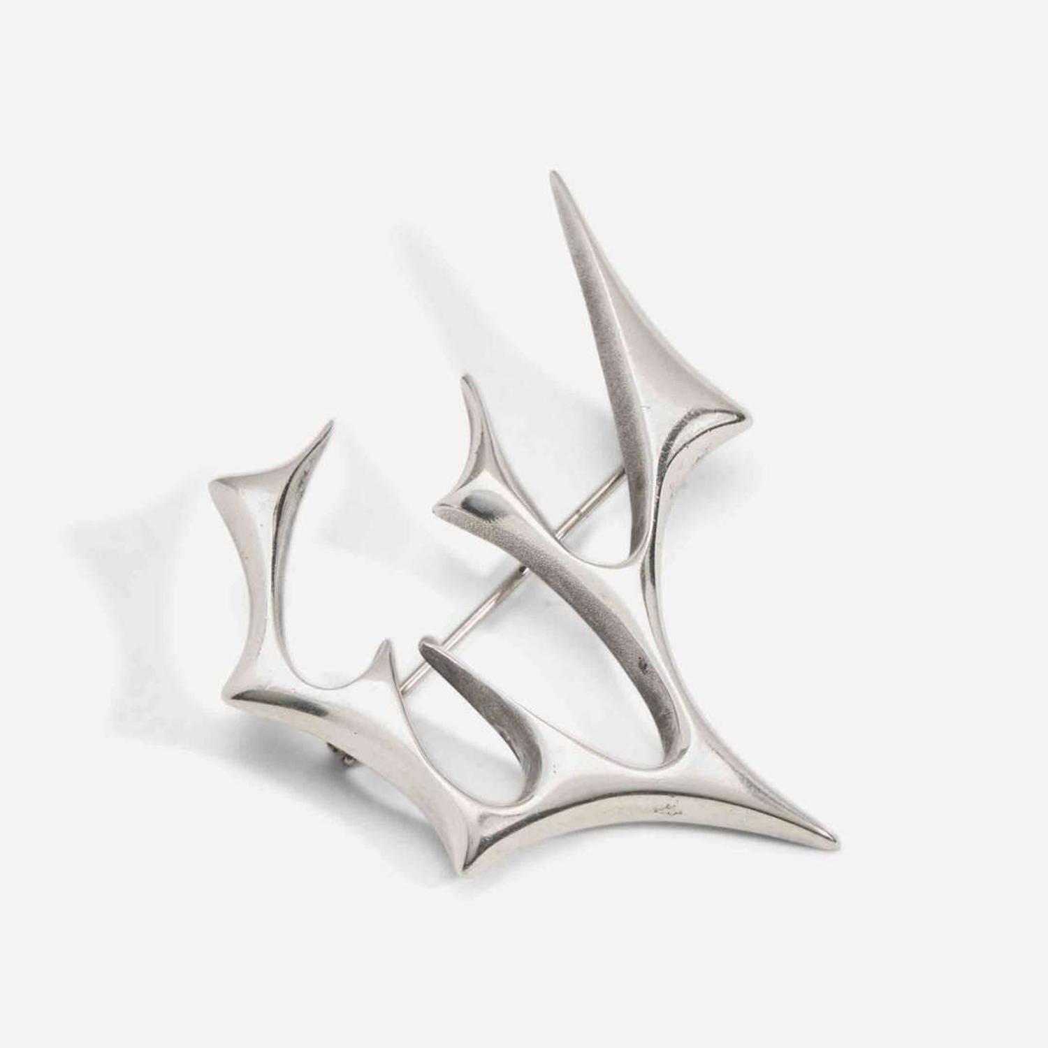 Donald Wright (American, 1930-2012) Silver Pin and Ring, USA, circa 1960s