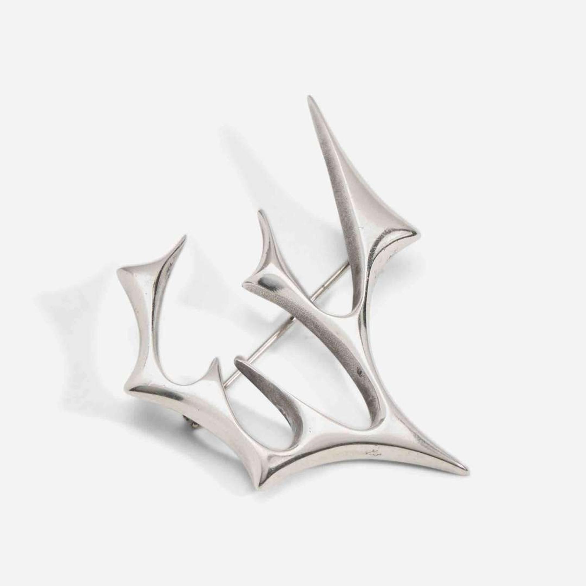 Donald Wright (American, 1930-2012) Silver Pin and Ring, USA, circa 1960s