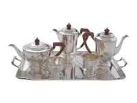 An English Silver Six-Piece Coffee & Tea Service