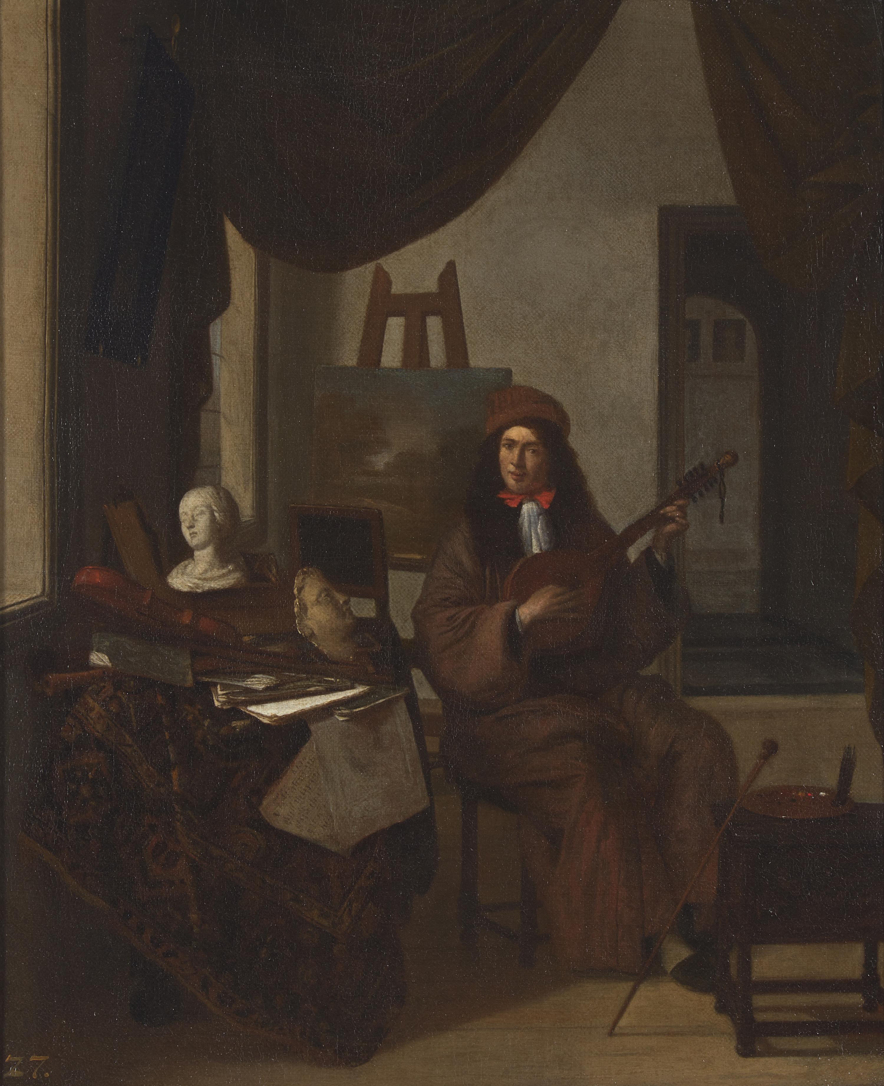 Job Adriaensz Berckheyde (Dutch, 1630-1693) — The Artist’s Studio, 1685