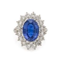 TIFFANY & CO., TANZANITE AND DIAMOND RING