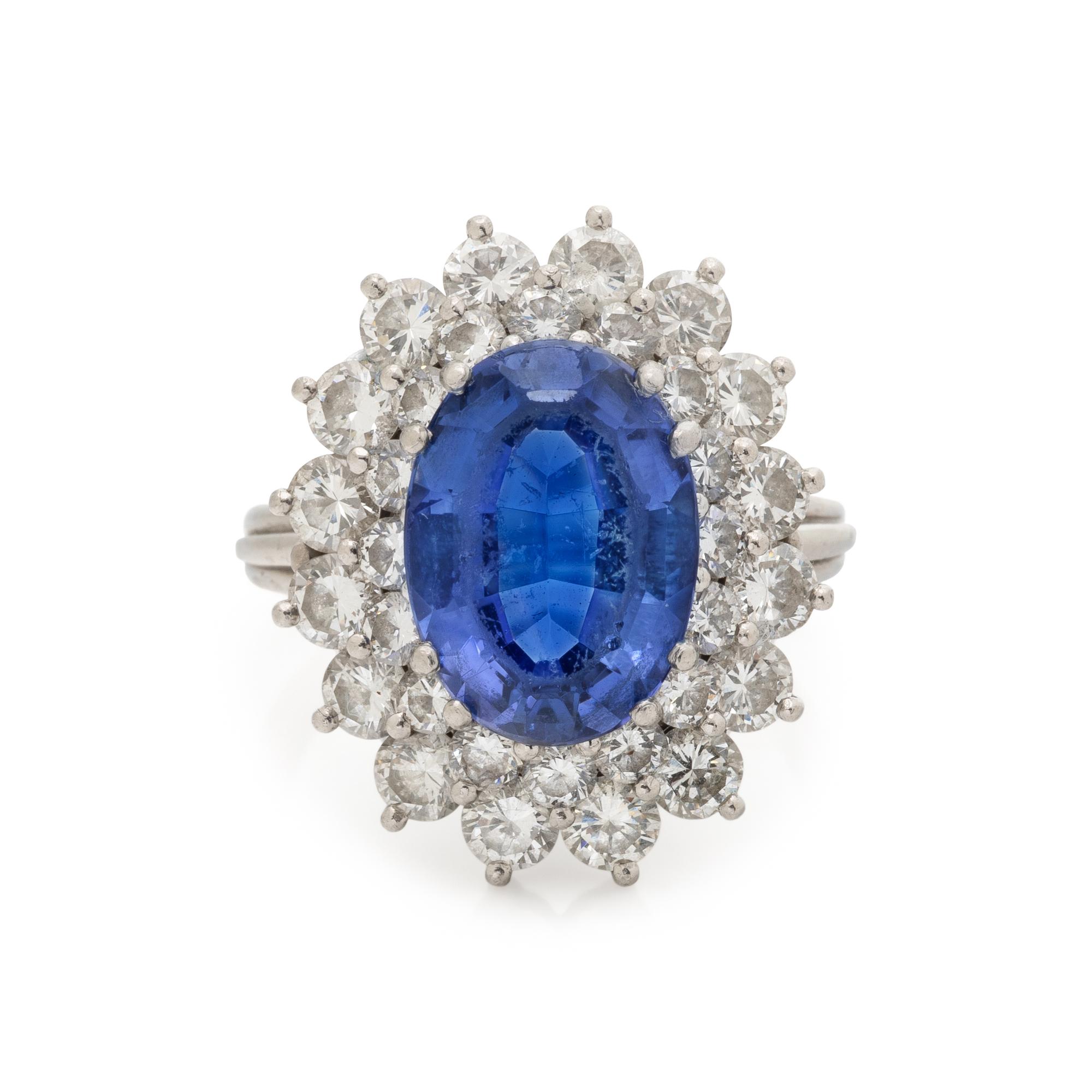 TIFFANY & CO., TANZANITE AND DIAMOND RING