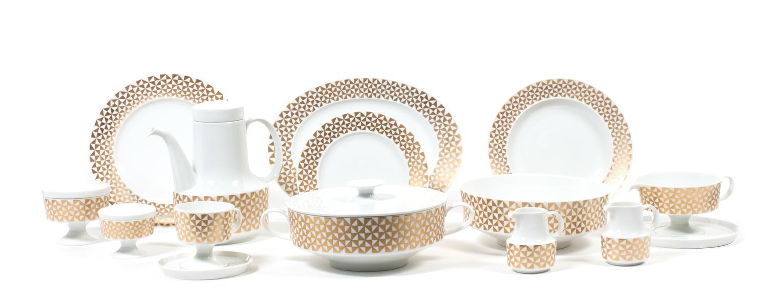A Partial Rosenthal Porcelain Dinner Set Diameter of dinner plates 10 1/4 inches. — SECOND HALF 20TH CENTURY