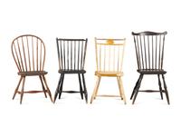 An Assembled Group of Four Windsor Chairs