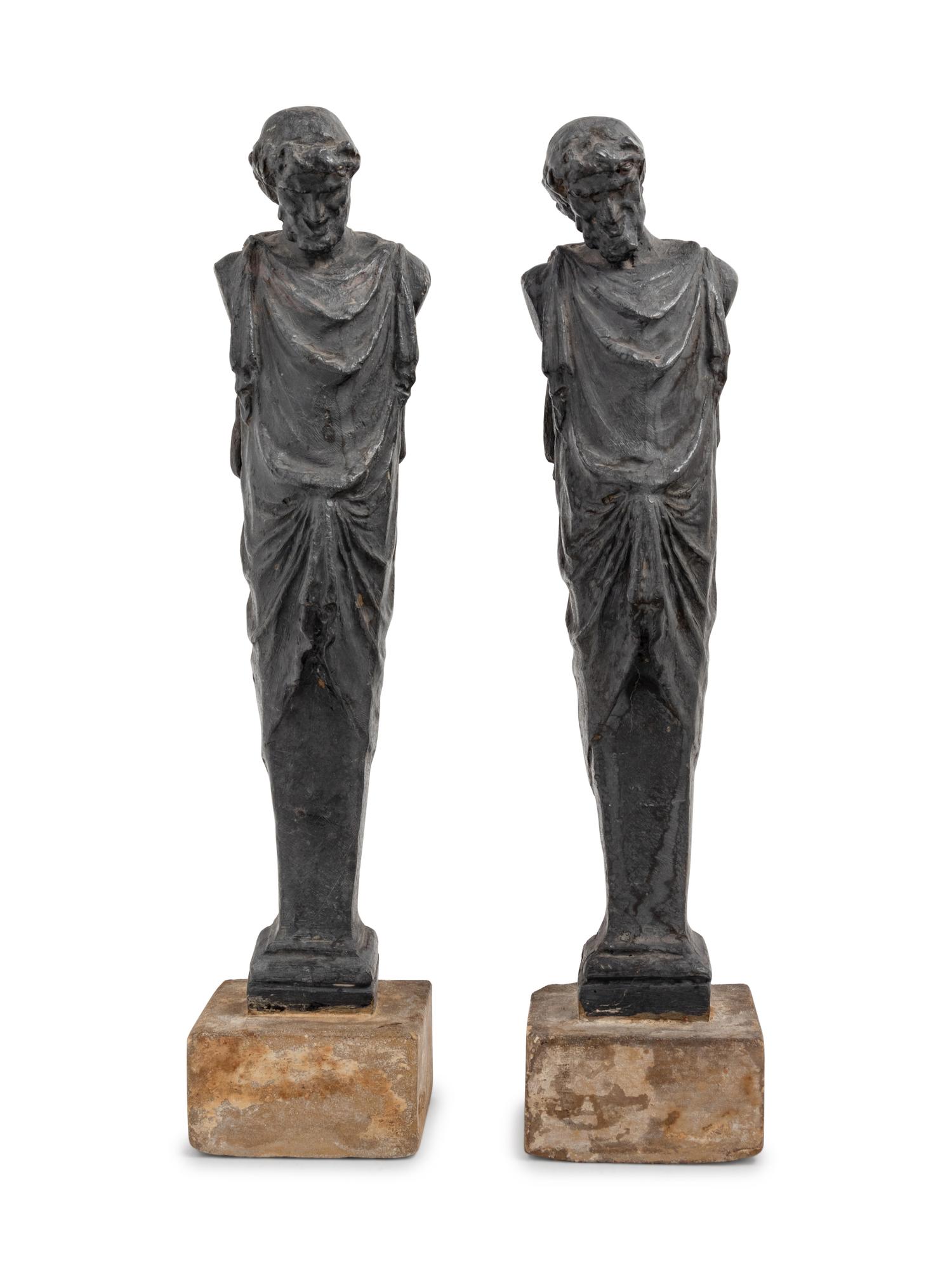 A Pair of Continental Mixed Metal Telemons