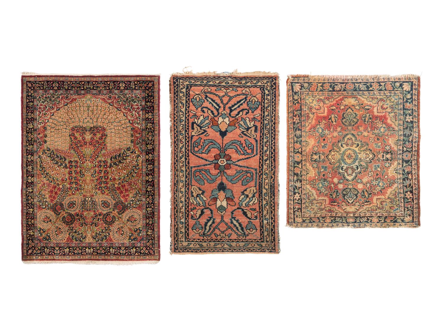 Three Persian Wool Area Rugs