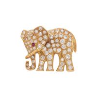CARTIER, DIAMOND ELEPHANT BROOCH
