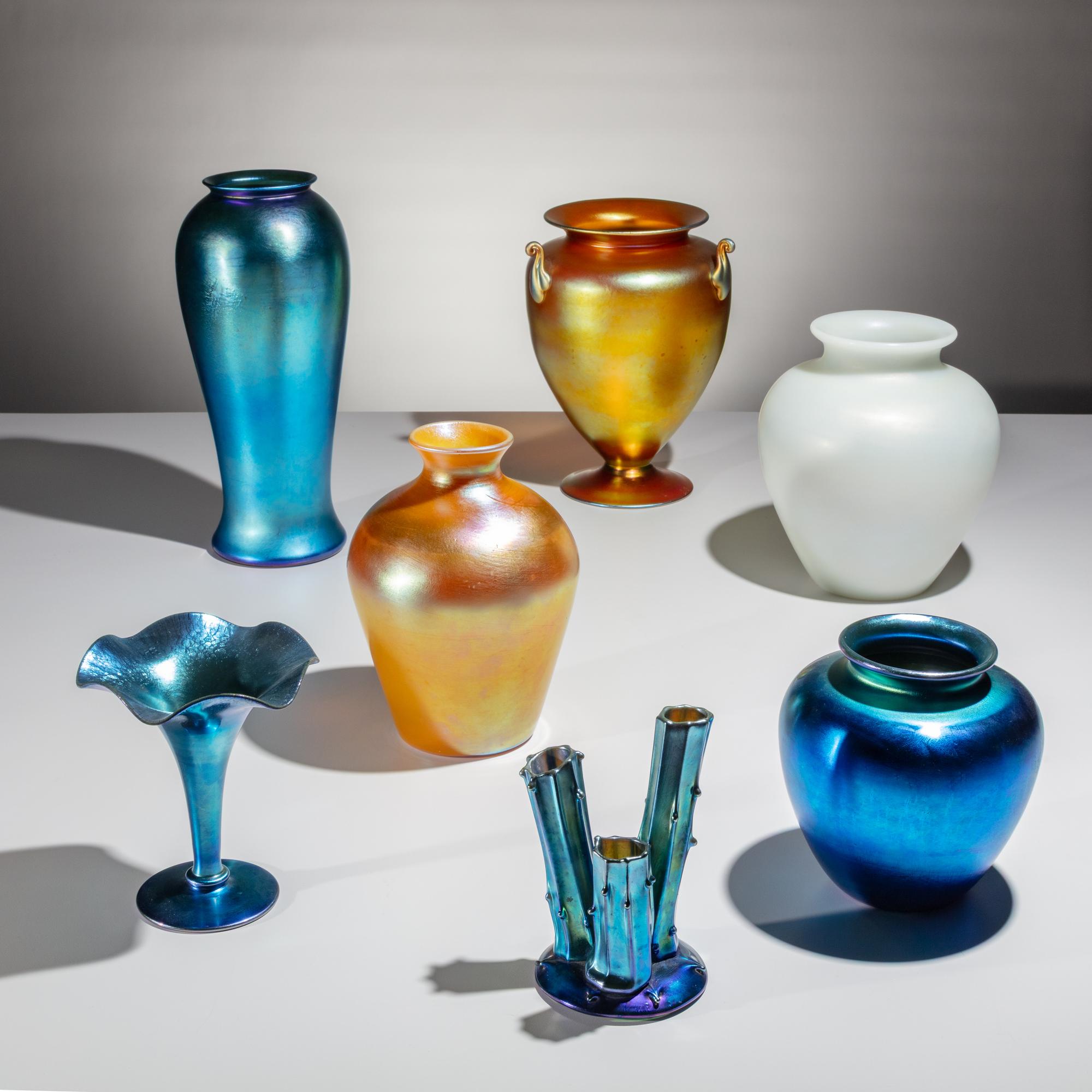 Steuben Glass (American, founded 1903) — Group of 7 Steuben Glassware Items, c. 1930