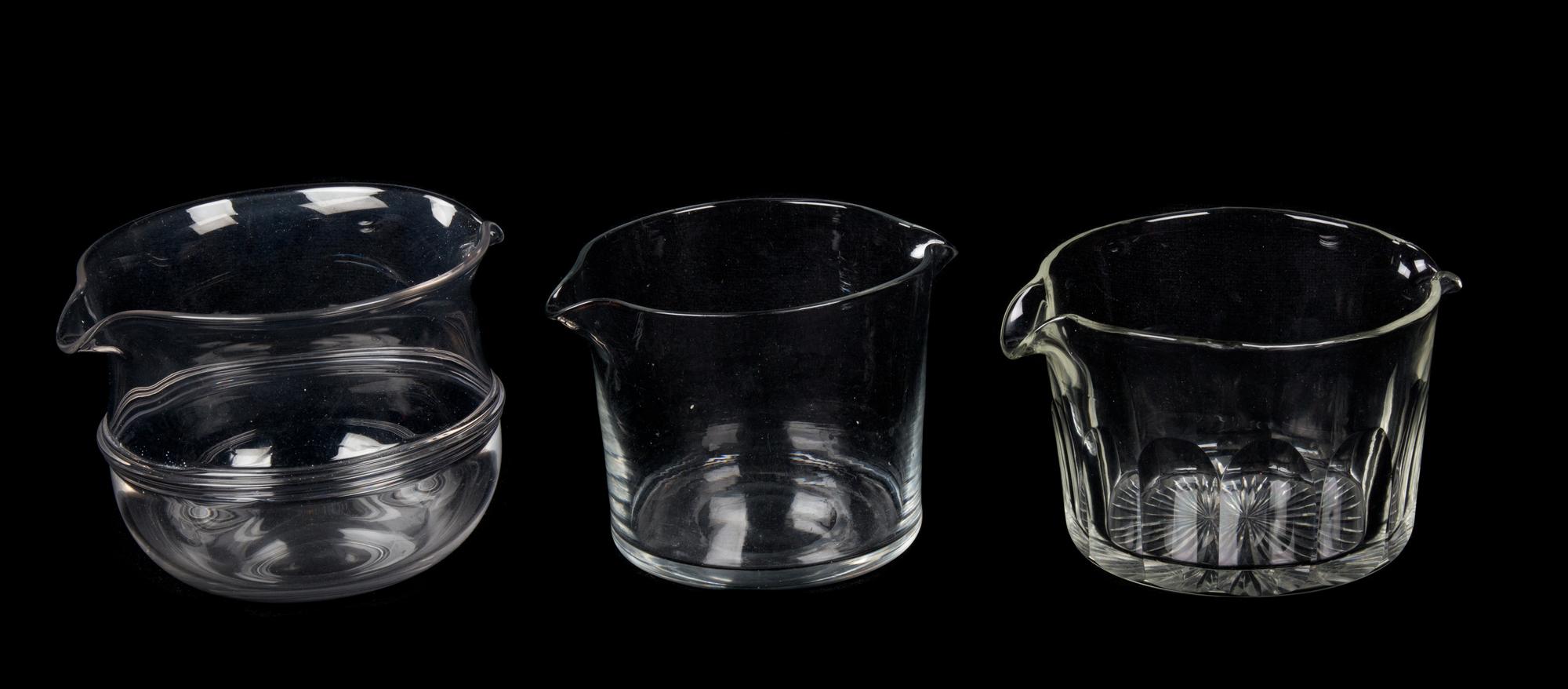 A Collection of Nine Glass Wine Rinsers