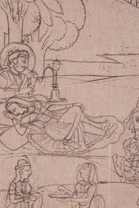 Four Indian Miniature Drawings
