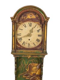 A Regency Green-Japanned Wall Clock