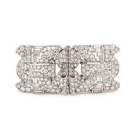 DIAMOND DOUBLE CLIP BROOCH