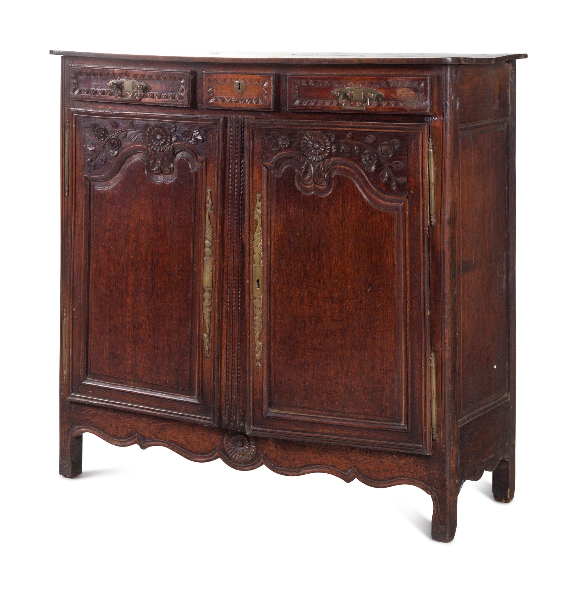A French Provincial Oak Cabinet