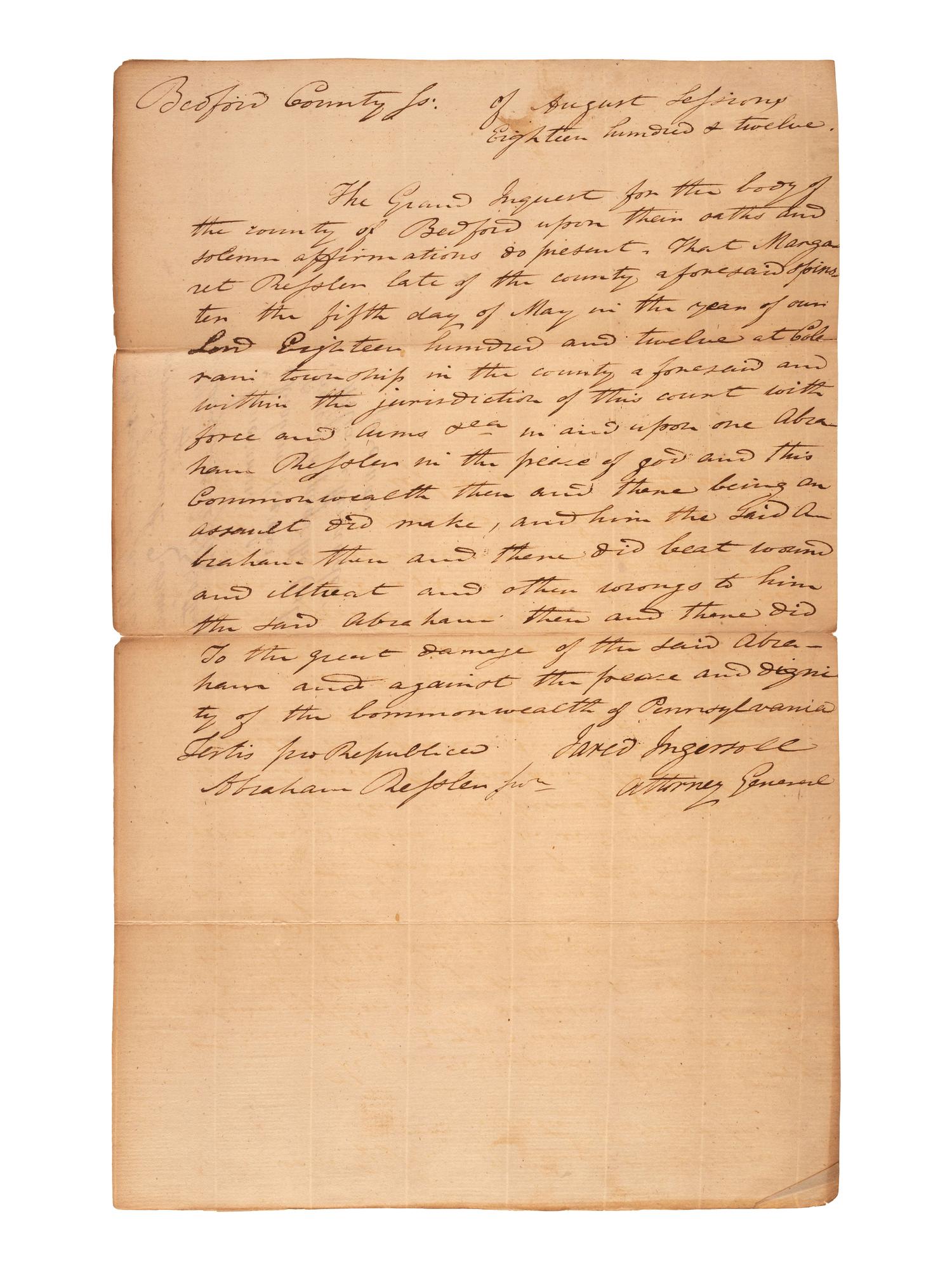 [CONTINENTAL CONGRESS]. A collection of signatures from delegates to the Continental Congress, 1764-1815, comprising:
