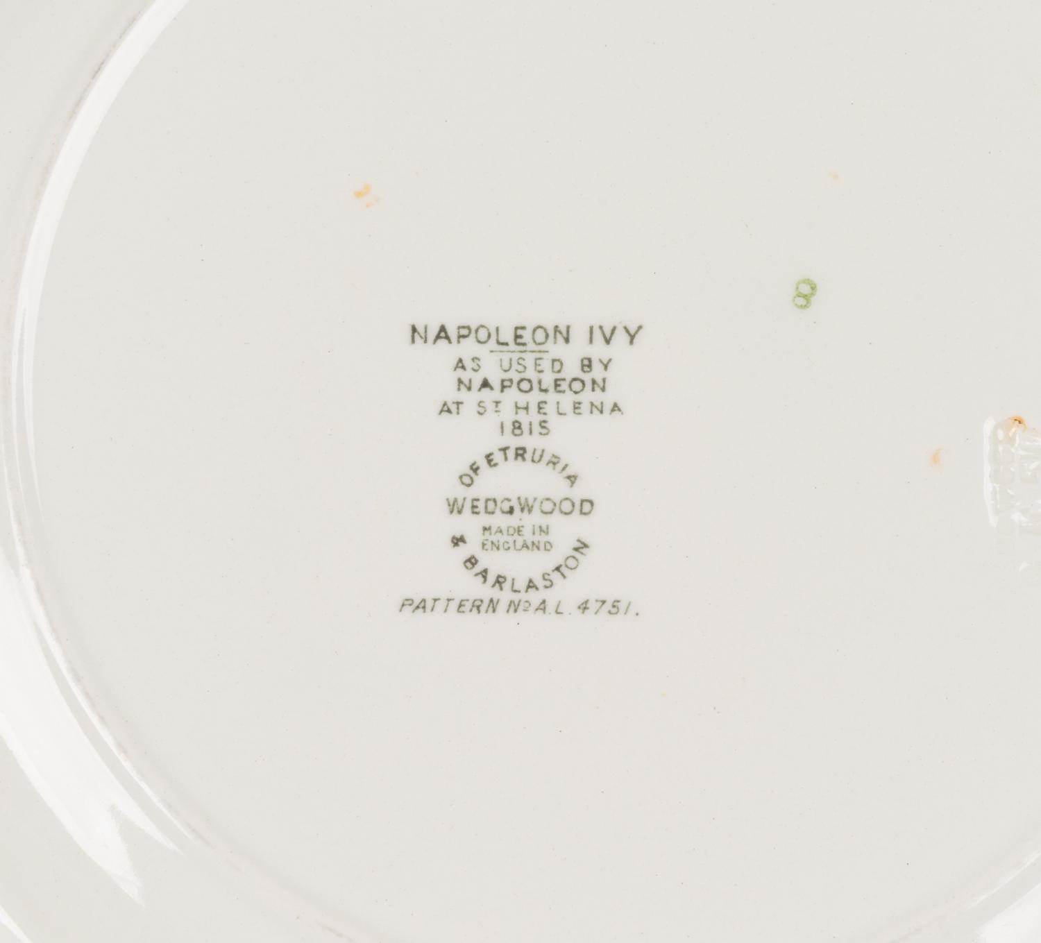 A Wedgwood Napoleon Ivy Queensware Dinner Service