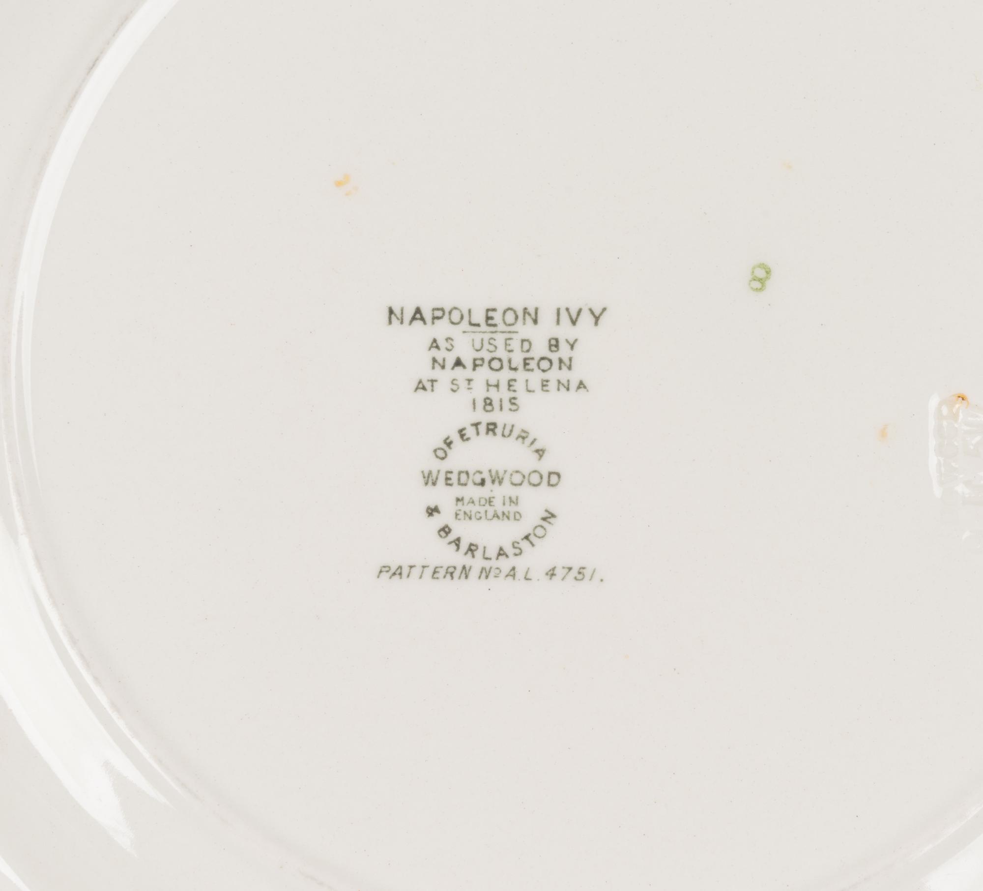 A Wedgwood Napoleon Ivy Queensware Dinner Service