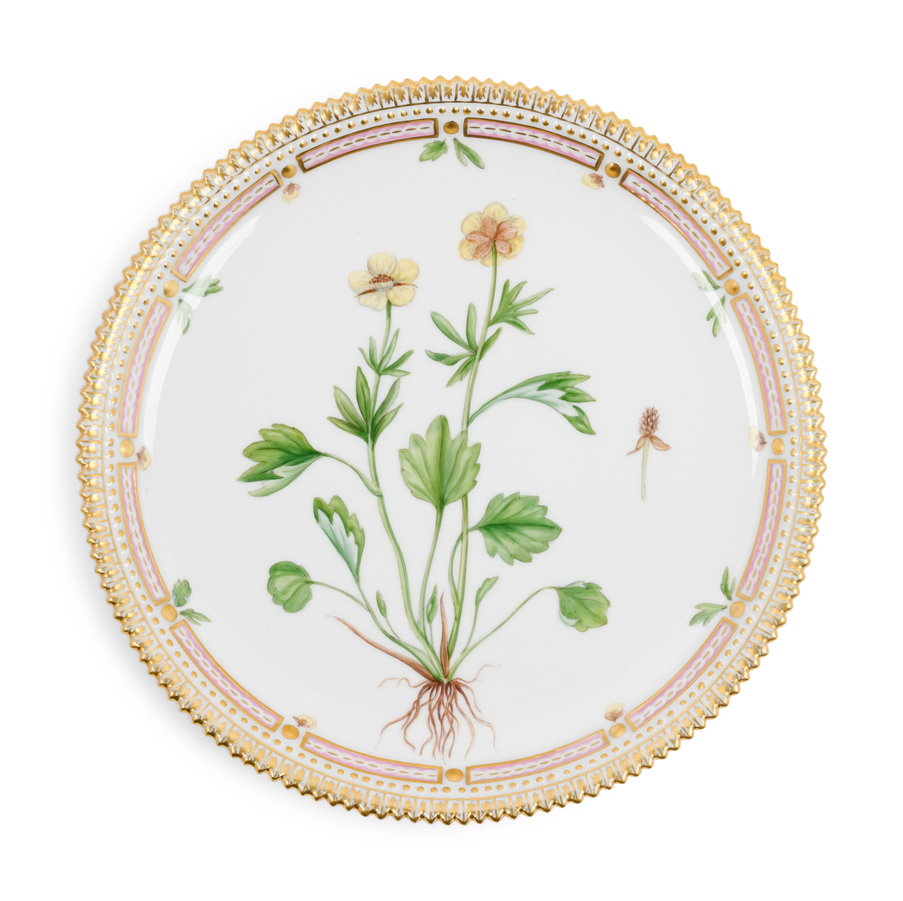 A Royal Copenhagen Flora Danica Shallow Dish and Small Tray